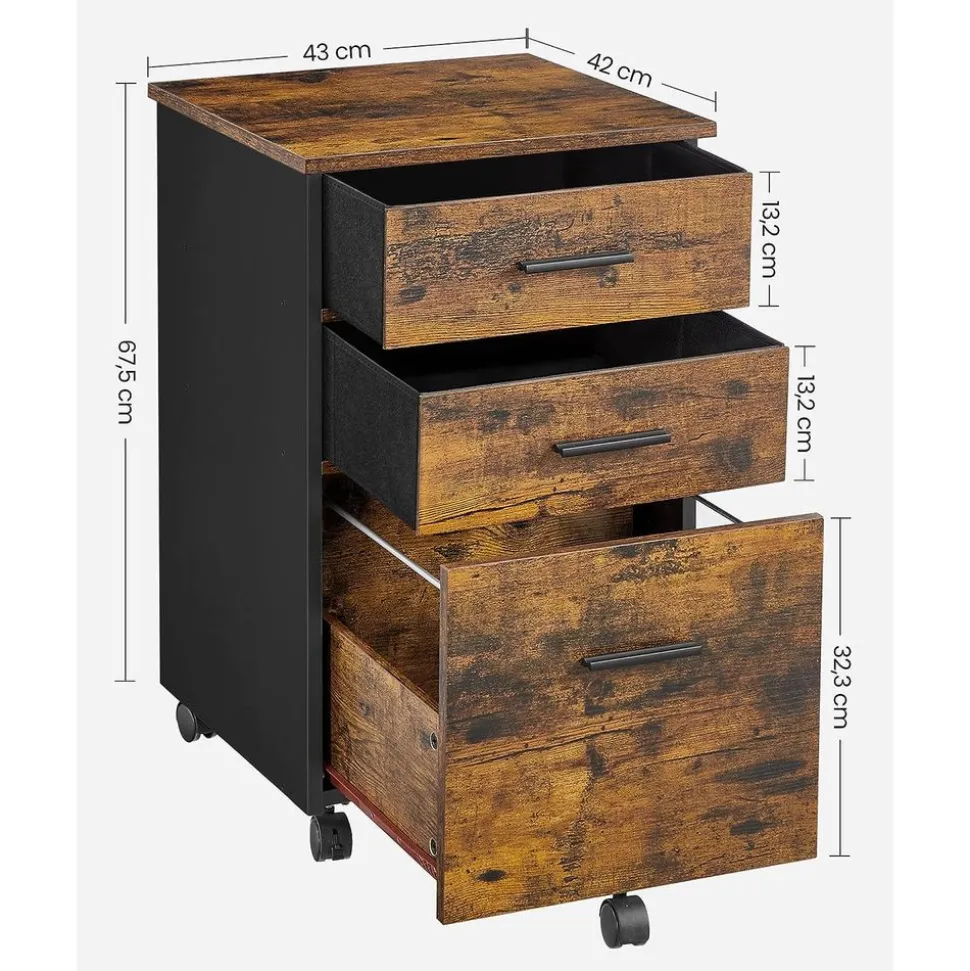 Best SONGMICS Caisson bureau industriel Noir