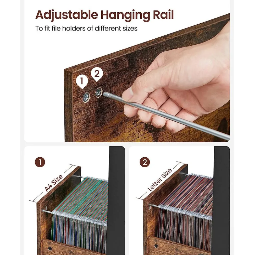 Best SONGMICS Caisson bureau industriel Noir