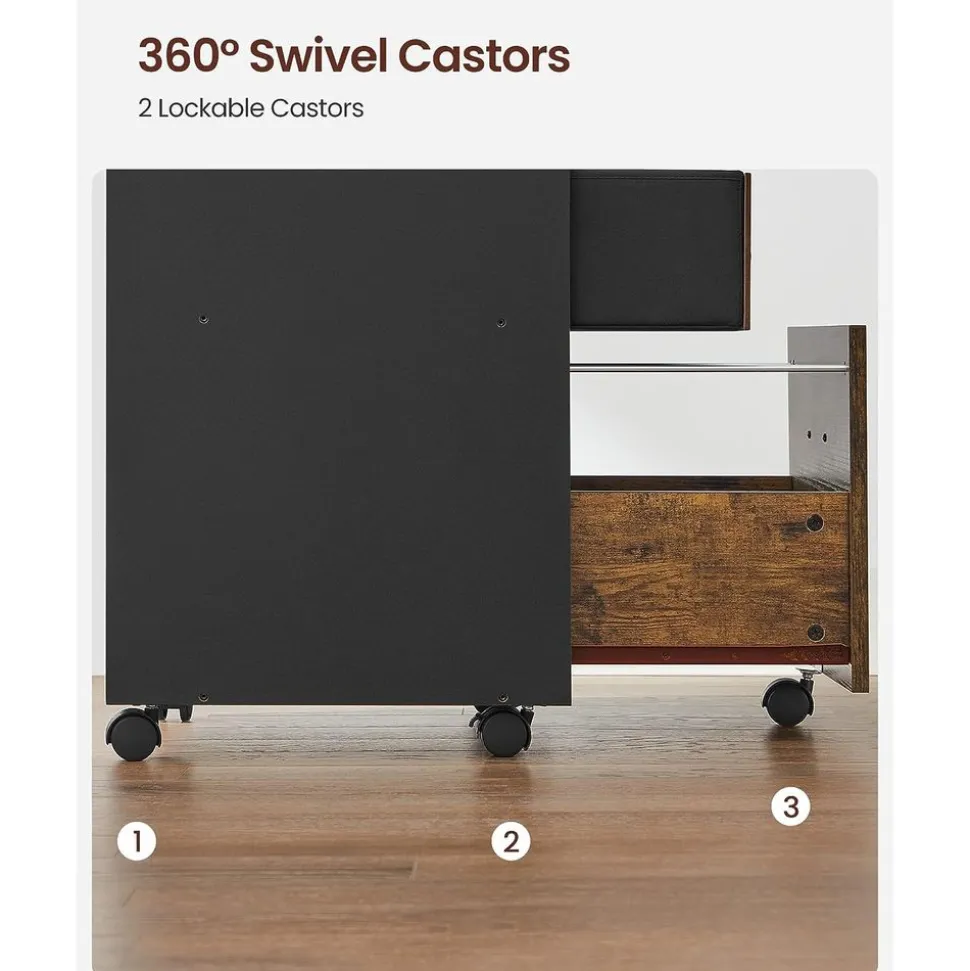 Best SONGMICS Caisson bureau industriel Noir