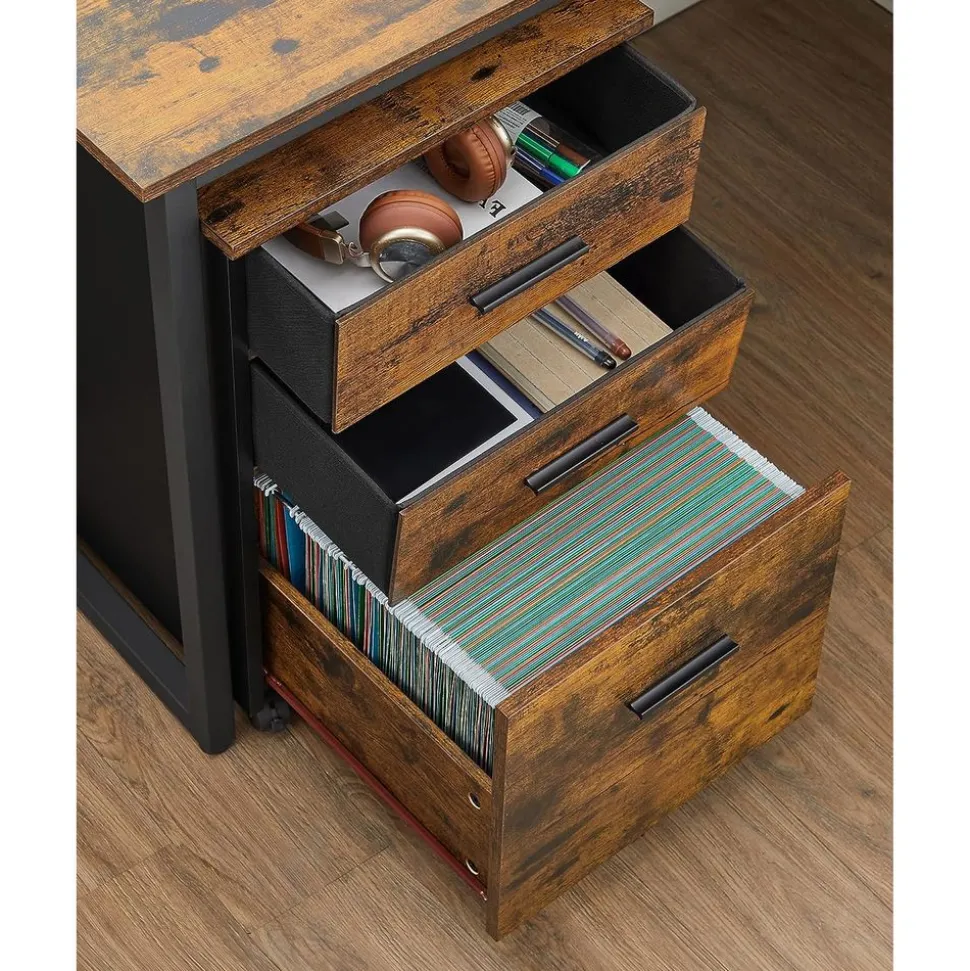 Best SONGMICS Caisson bureau industriel Noir