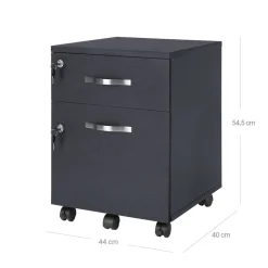 Hot SONGMICS Caisson bureau marron rustique