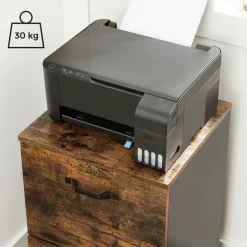 Best SONGMICS Caisson bureau mobile 3 tiroirs marron rustique noir