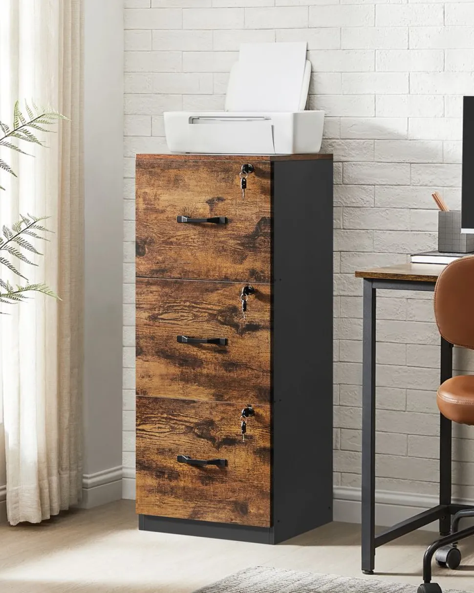 New SONGMICS Caisson de Bureau Blanc