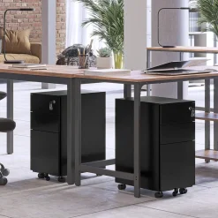 New SONGMICS Caisson de bureau mobile avec 4 tiroirs blanc nuage