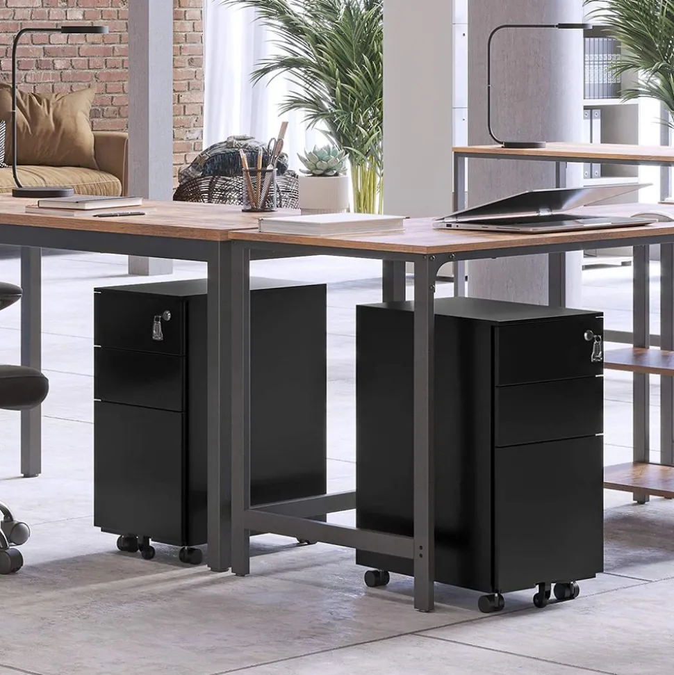 New SONGMICS Caisson de bureau mobile avec 4 tiroirs blanc nuage