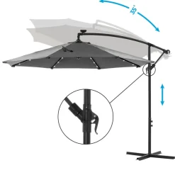 New SONGMICS Canisse 180 x 300 cm gris foncé