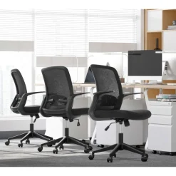 Discount SONGMICS Chaise de bureau accoudoirs Blanc