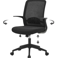 Discount SONGMICS Chaise de bureau accoudoirs Blanc