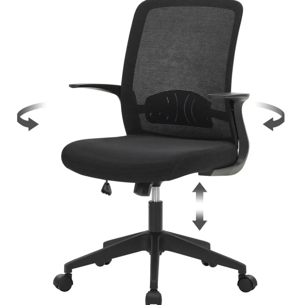 Discount SONGMICS Chaise de bureau accoudoirs Blanc