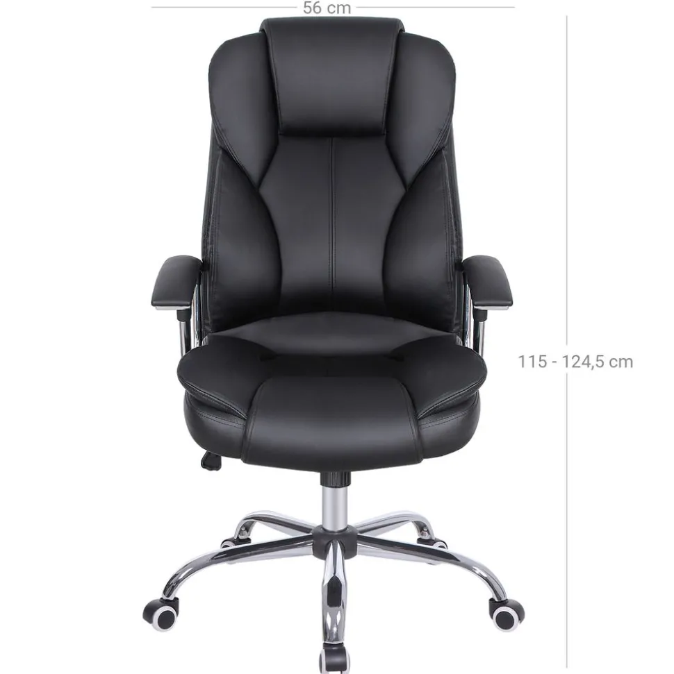 Hot SONGMICS Chaise de bureau appui-tête Blanc