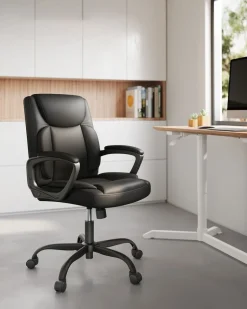 Online SONGMICS Chaise de bureau capacité de charge 150 kg noir d'encre