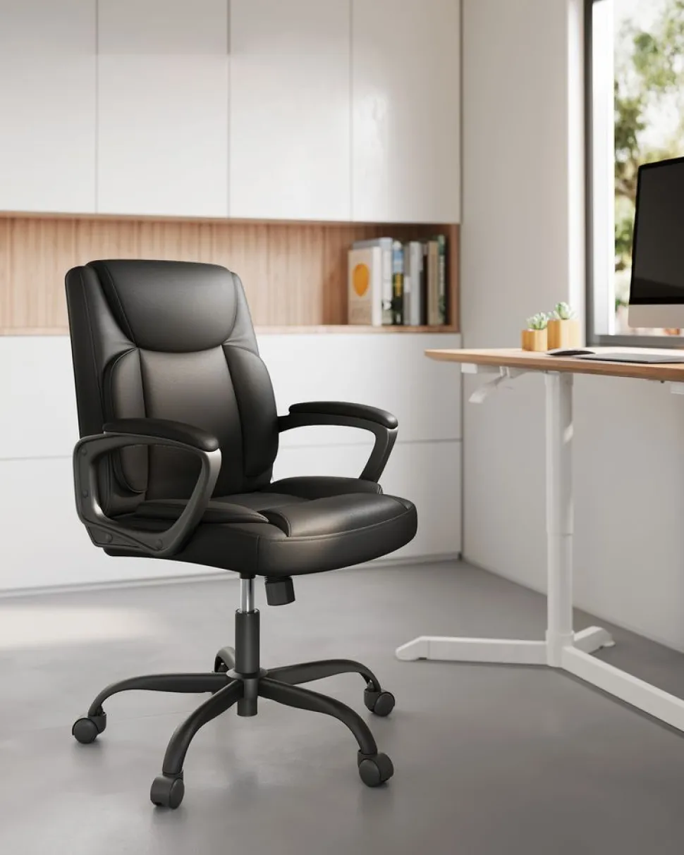 Online SONGMICS Chaise de bureau capacité de charge 150 kg noir d'encre