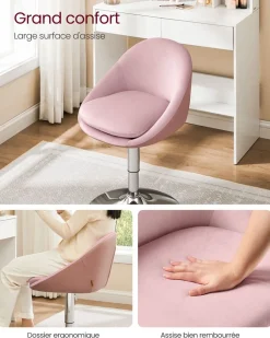 Clearance SONGMICS Chaise de bureau confort Noir