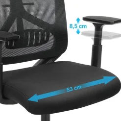 Hot SONGMICS Chaise de bureau dossier confort Blanc