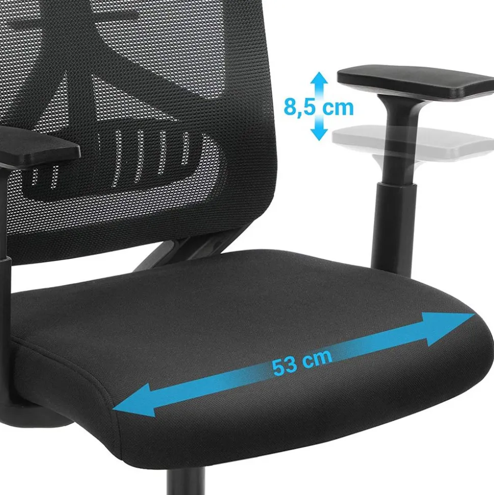 Hot SONGMICS Chaise de bureau dossier confort Blanc