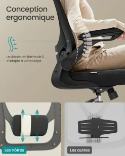 Flash Sale SONGMICS Chaise de bureau maille