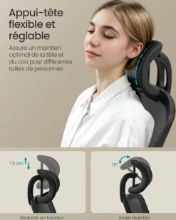 Flash Sale SONGMICS Chaise de bureau maille