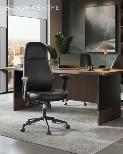 Hot SONGMICS Chaise de bureau pivotante tissu coton-lin rose bonbon