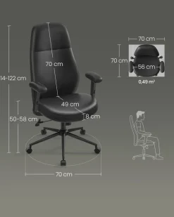 Hot SONGMICS Chaise de bureau pivotante tissu coton-lin rose bonbon