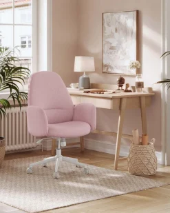 Fashion SONGMICS Chaise de bureau pivotante PU noir d'encre