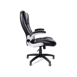 Hot SONGMICS Chaise de bureau PU Blanc