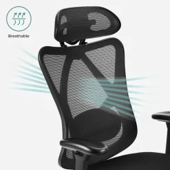 Cheap SONGMICS Chaise de bureau repose-pieds Noir