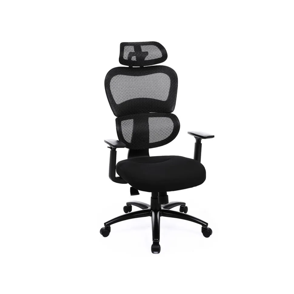 Clearance SONGMICS Chaise de bureau repose-pieds Blanc