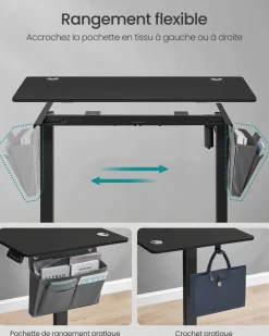 Clearance SONGMICS Chaise de bureau respirant Noir