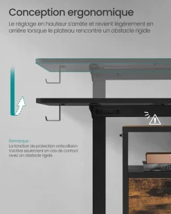 Clearance SONGMICS Chaise de bureau respirant Noir