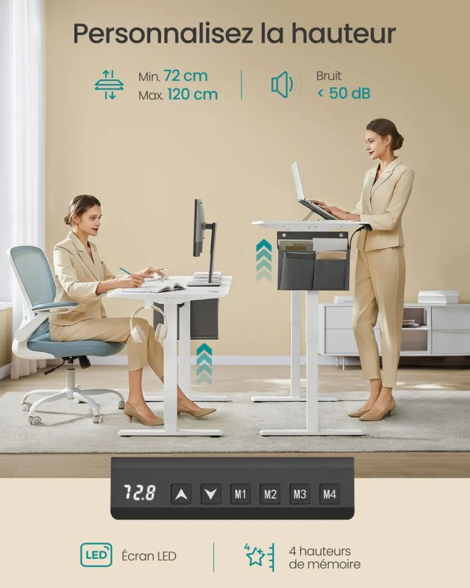 Clearance SONGMICS Chaise de bureau respirant Noir