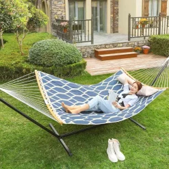 Outlet SONGMICS Chaise de plage portable bleu