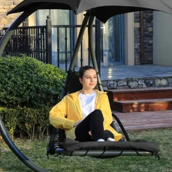 New SONGMICS Chaise de plage rouge Blanc