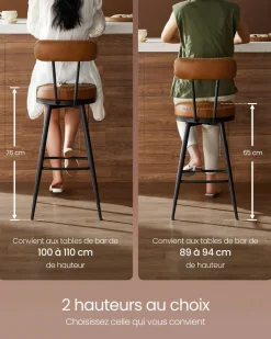 Outlet SONGMICS Chaise de salle à manger gris