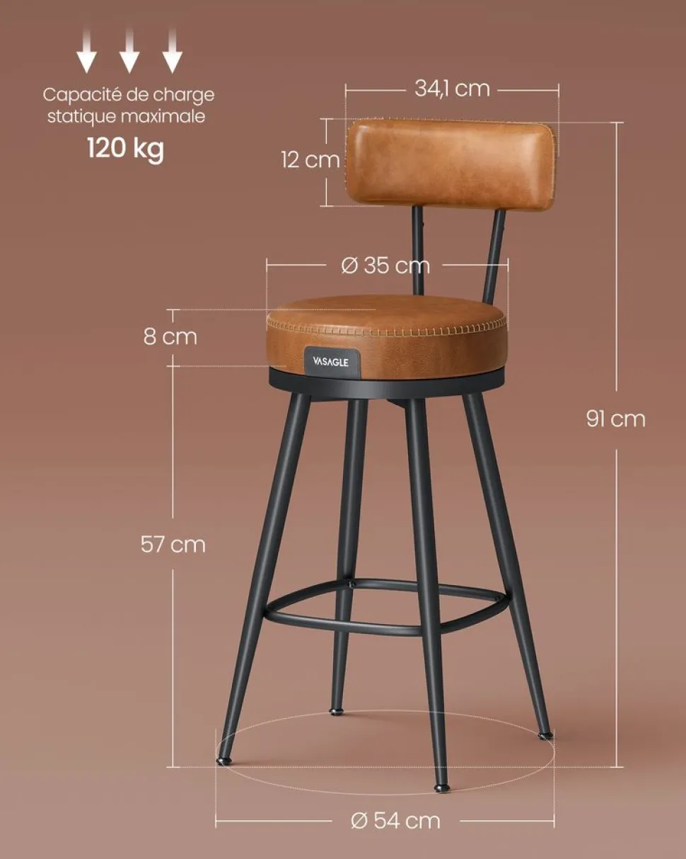 Outlet SONGMICS Chaise de salle à manger gris