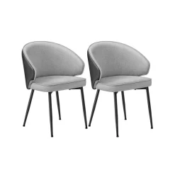 Fashion SONGMICS Chaise de salle à manger gris