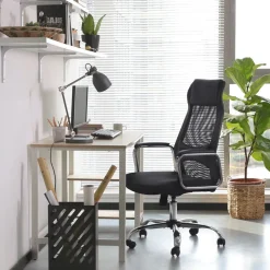 Fashion SONGMICS Chaise gamer noir bleu Blanc