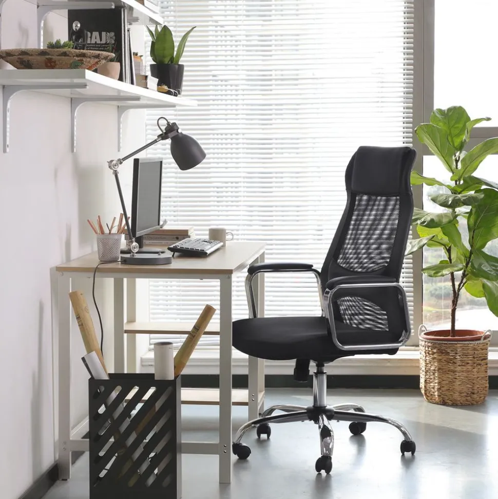 Fashion SONGMICS Chaise gamer noir bleu Blanc