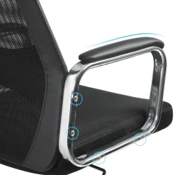 Fashion SONGMICS Chaise gamer noir bleu Blanc