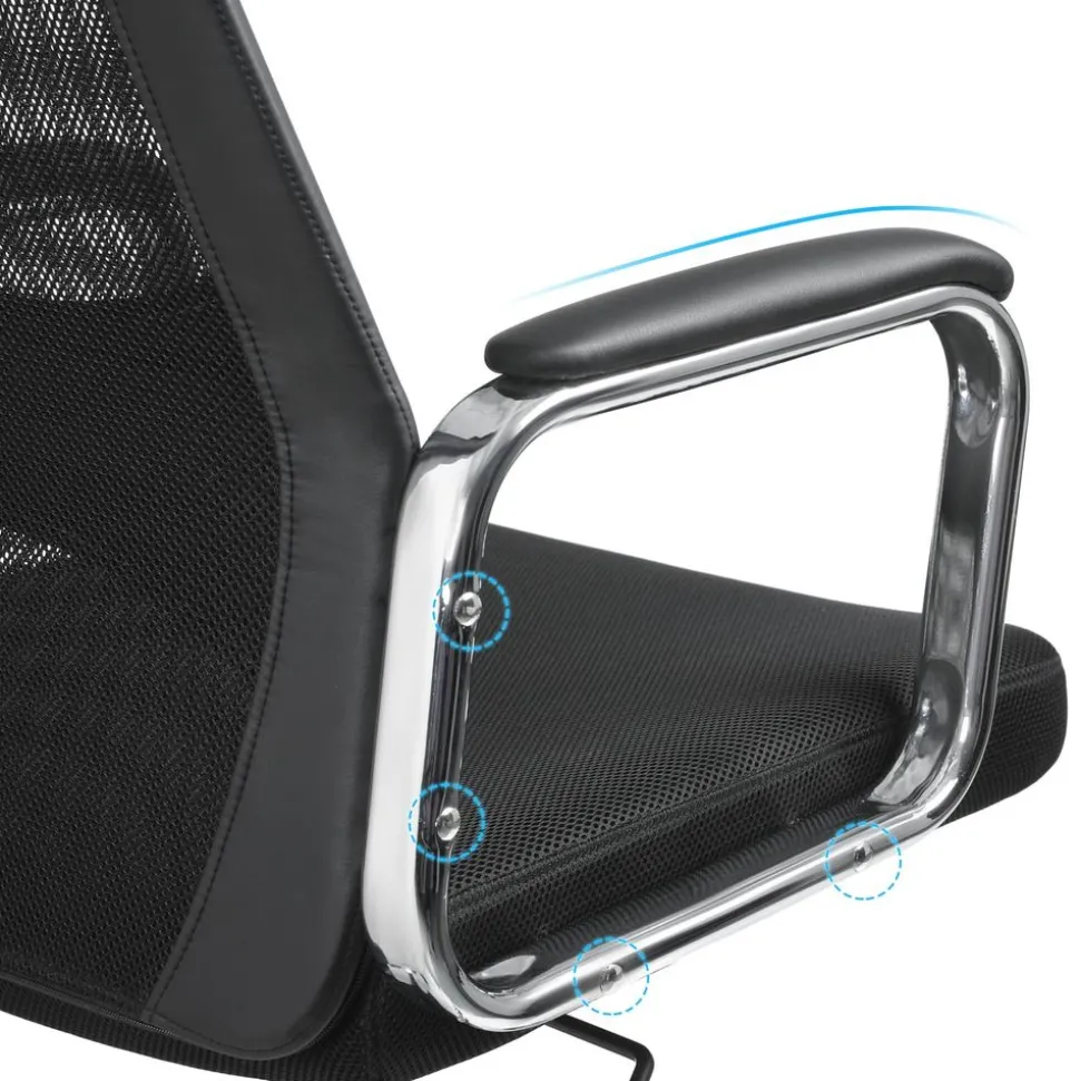 Fashion SONGMICS Chaise gamer noir bleu Blanc