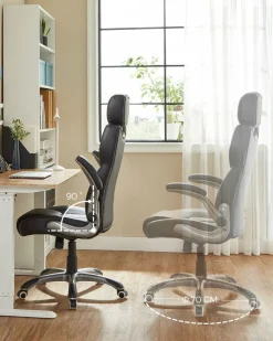 Shop SONGMICS Chaise gamer noir Gris