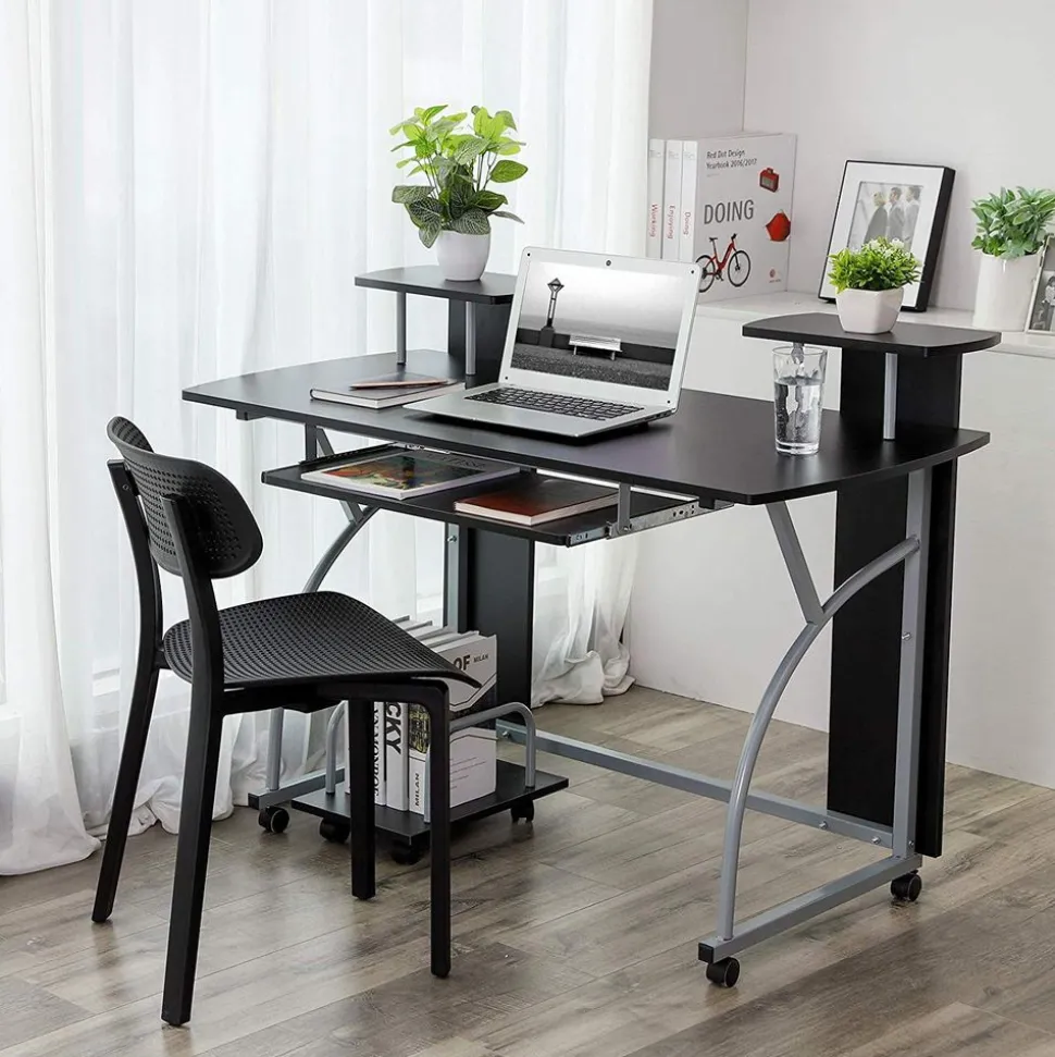 Store SONGMICS Chaise gaming sport bleu Noir