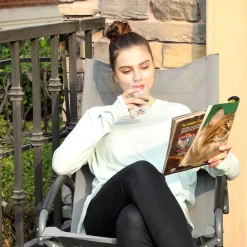 Best SONGMICS Chaise hamac bleu blanc