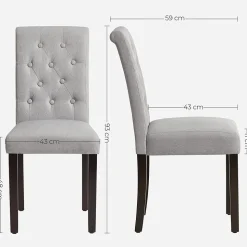 Online SONGMICS Chaise luxe Gris