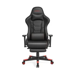 Hot SONGMICS Chaise repose-pieds Noir