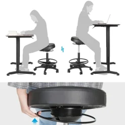 Outlet SONGMICS Chaise respirante noir