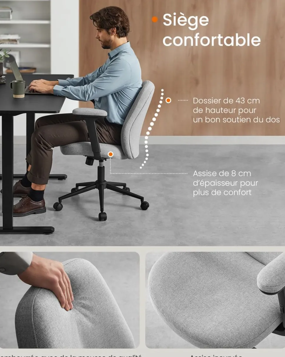 Online SONGMICS Chaise réglable avec dossier et socle rose bonbon