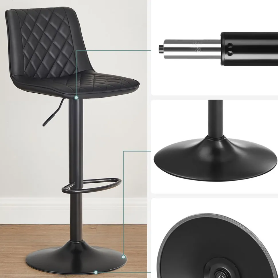 Shop SONGMICS Chaises Salle à manger gris