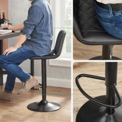 Shop SONGMICS Chaises Salle à manger gris