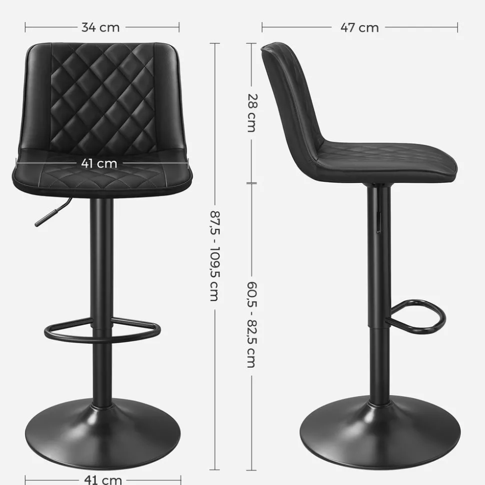 Shop SONGMICS Chaises Salle à manger gris