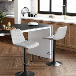 Shop SONGMICS Chaises Salle à manger gris